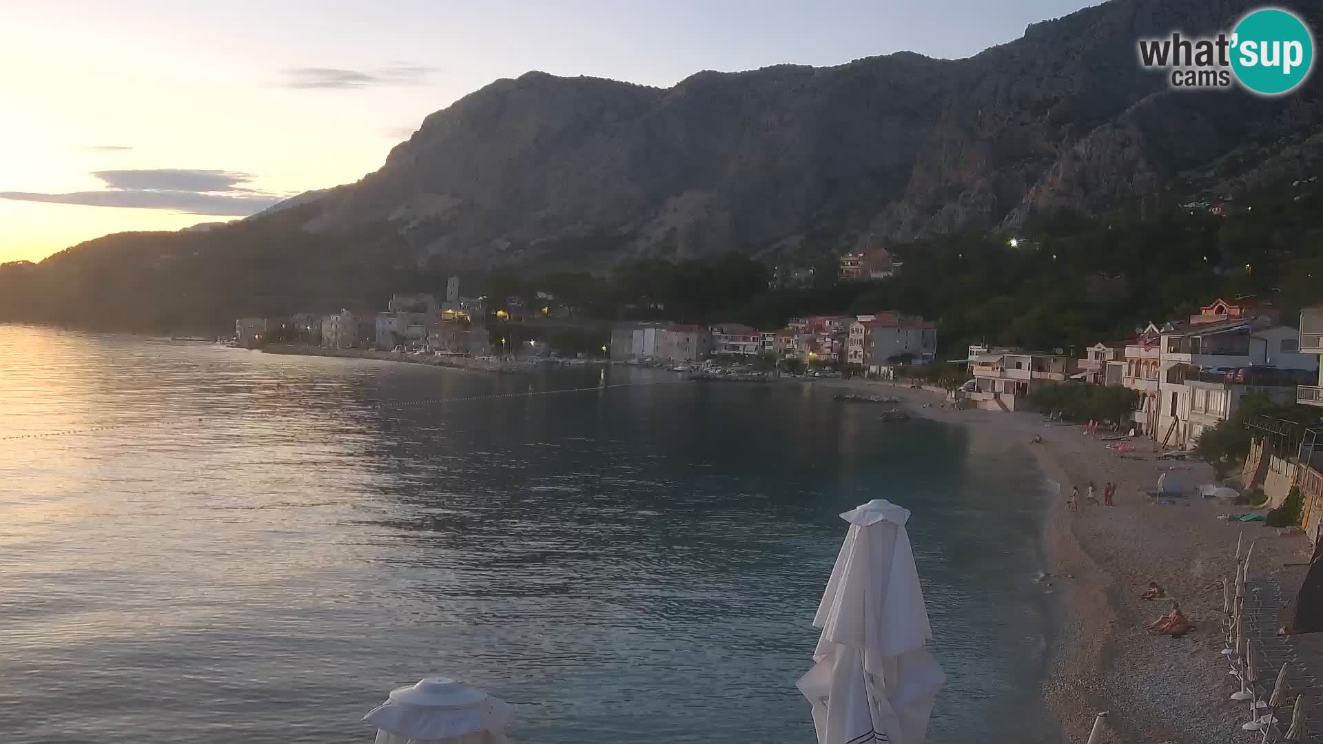 Web Kamera Drašnice (Podgora) – Plaža sa Apartmana Ober