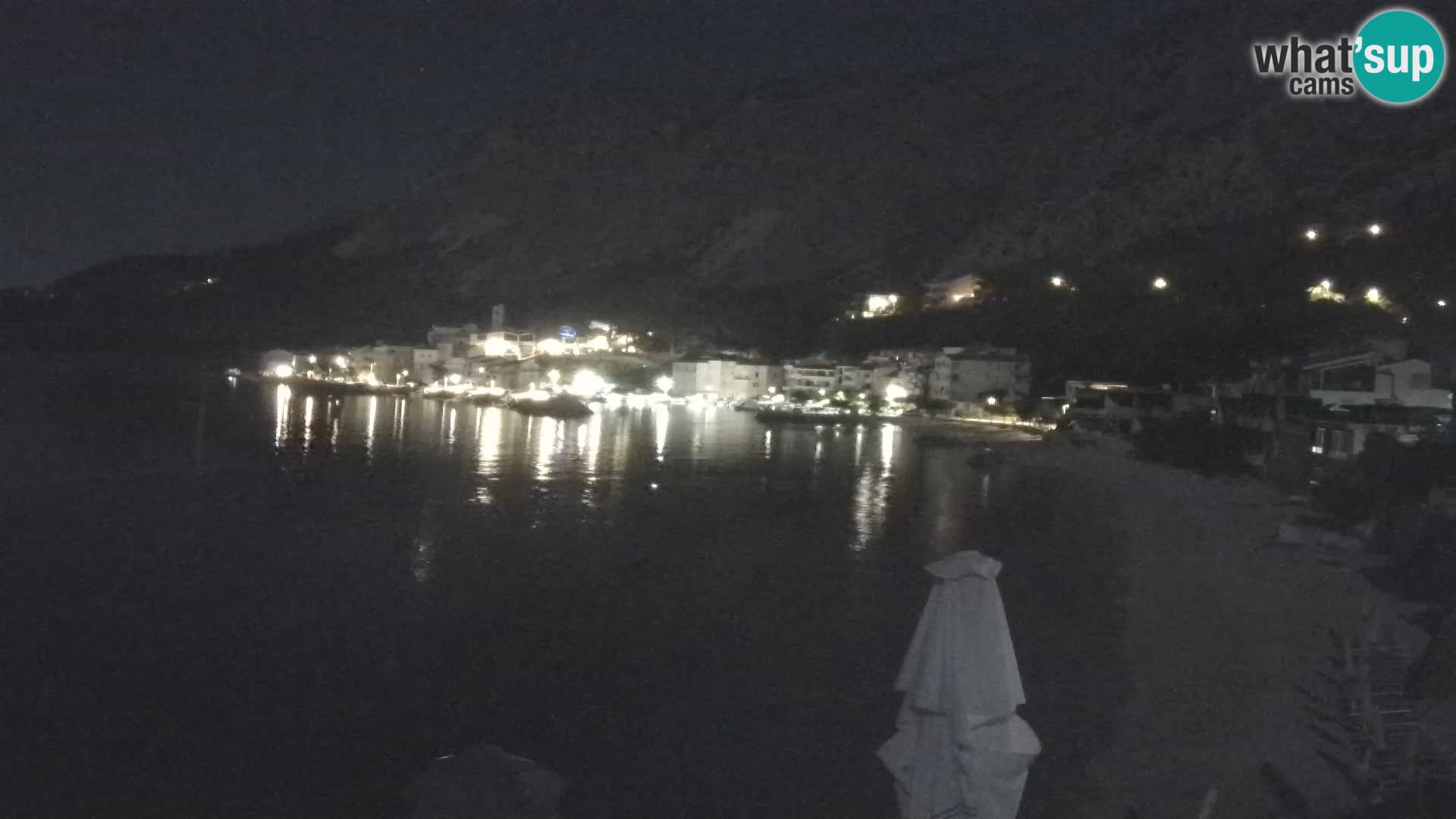Web Kamera Drašnice (Podgora) – Plaža sa Apartmana Ober