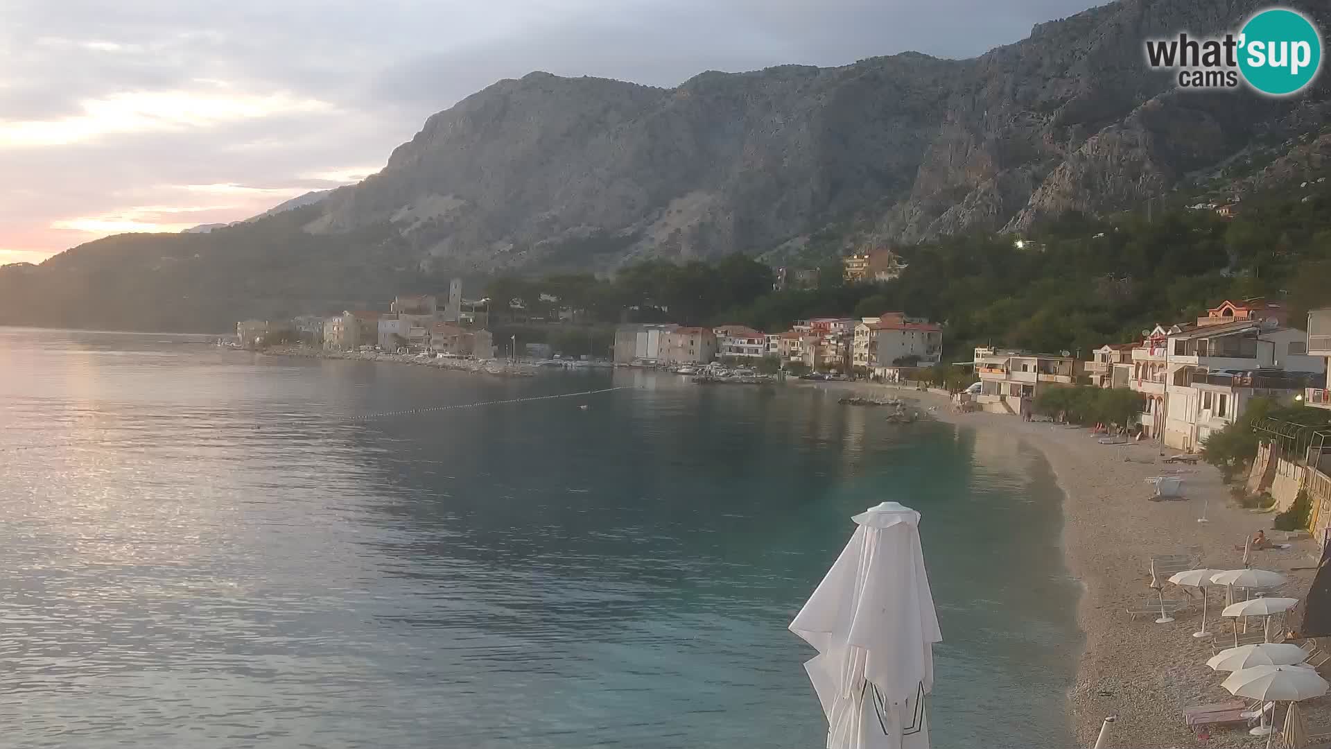 Web Kamera Drašnice (Podgora) – Plaža sa Apartmana Ober