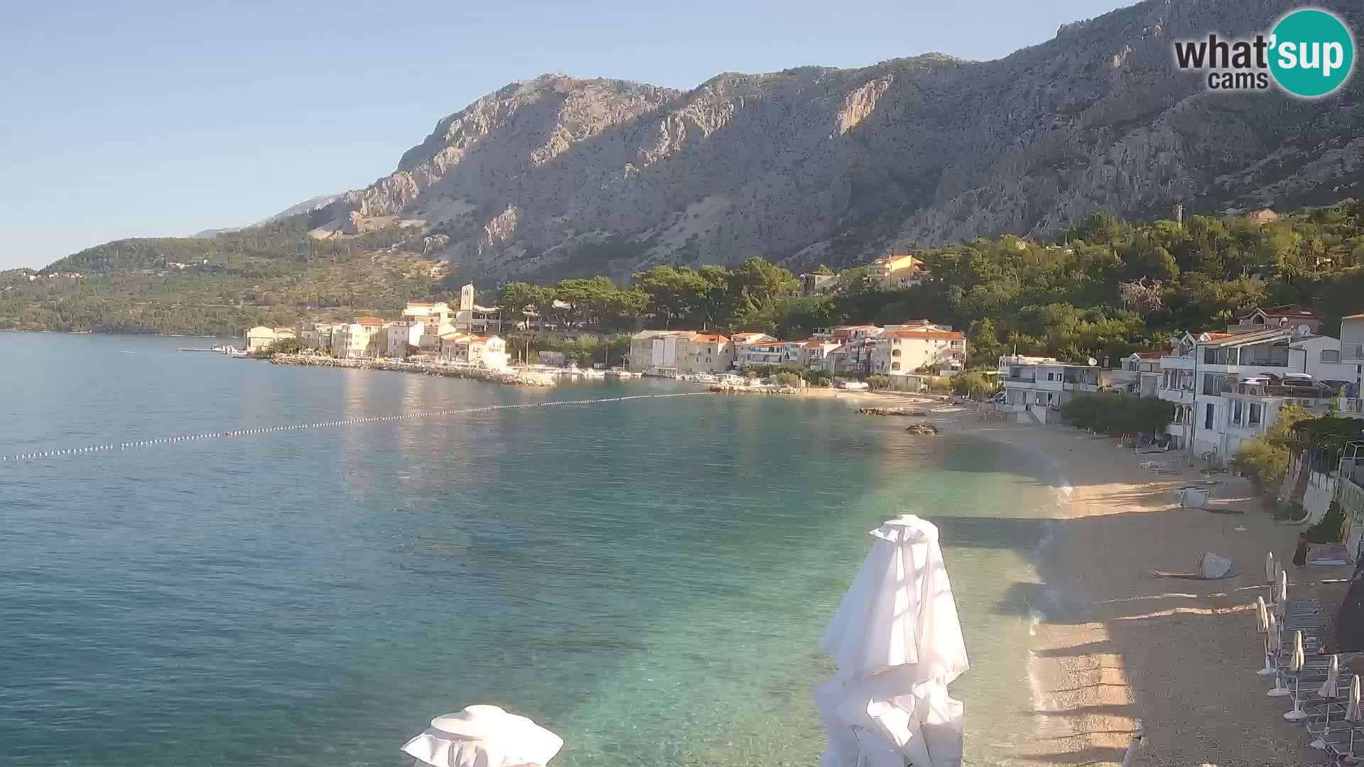 Webcam Drašnice (Podgora)  – Spiaggia
