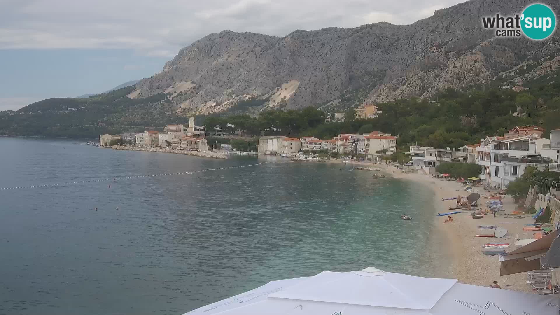 Web Kamera Drašnice (Podgora) – Plaža sa Apartmana Ober