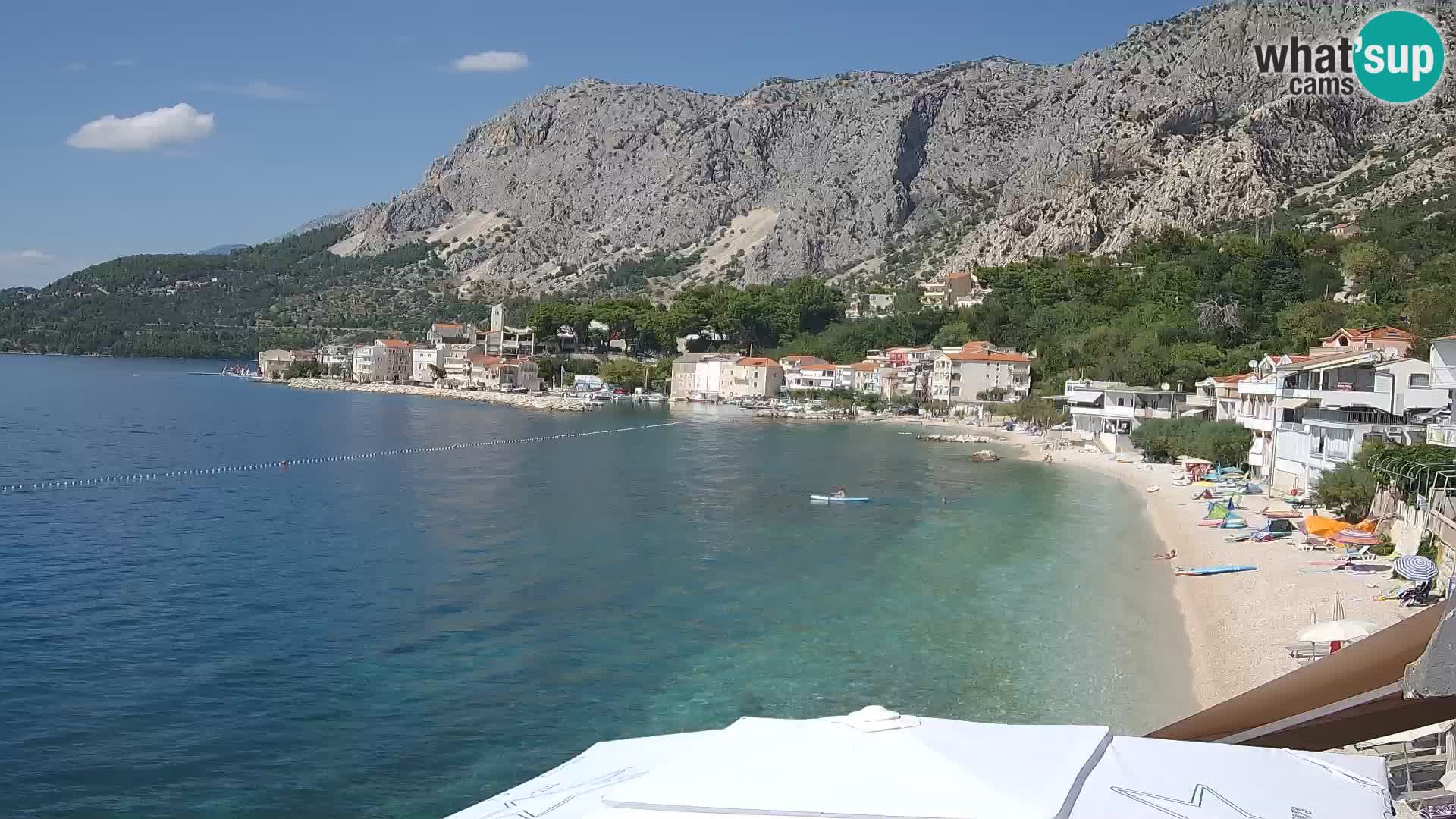 Web Kamera Drašnice (Podgora) – Plaža sa Apartmana Ober