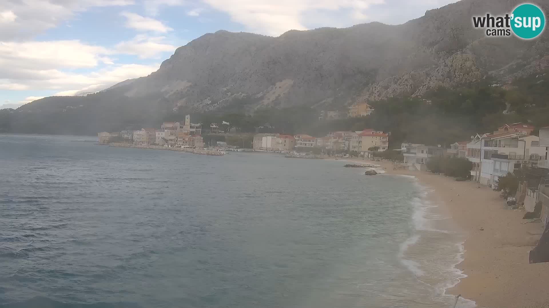 Web Kamera Drašnice (Podgora) – Plaža sa Apartmana Ober