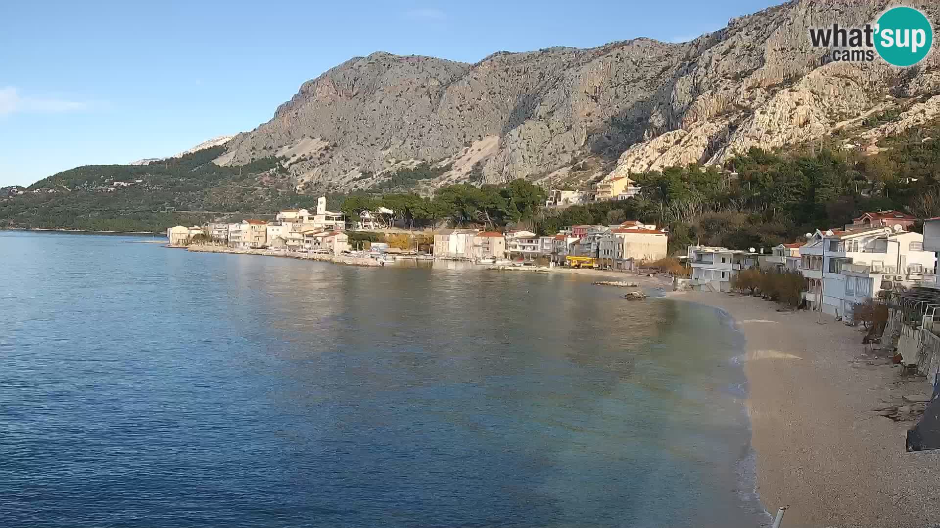 Web Kamera Drašnice (Podgora) – Plaža sa Apartmana Ober