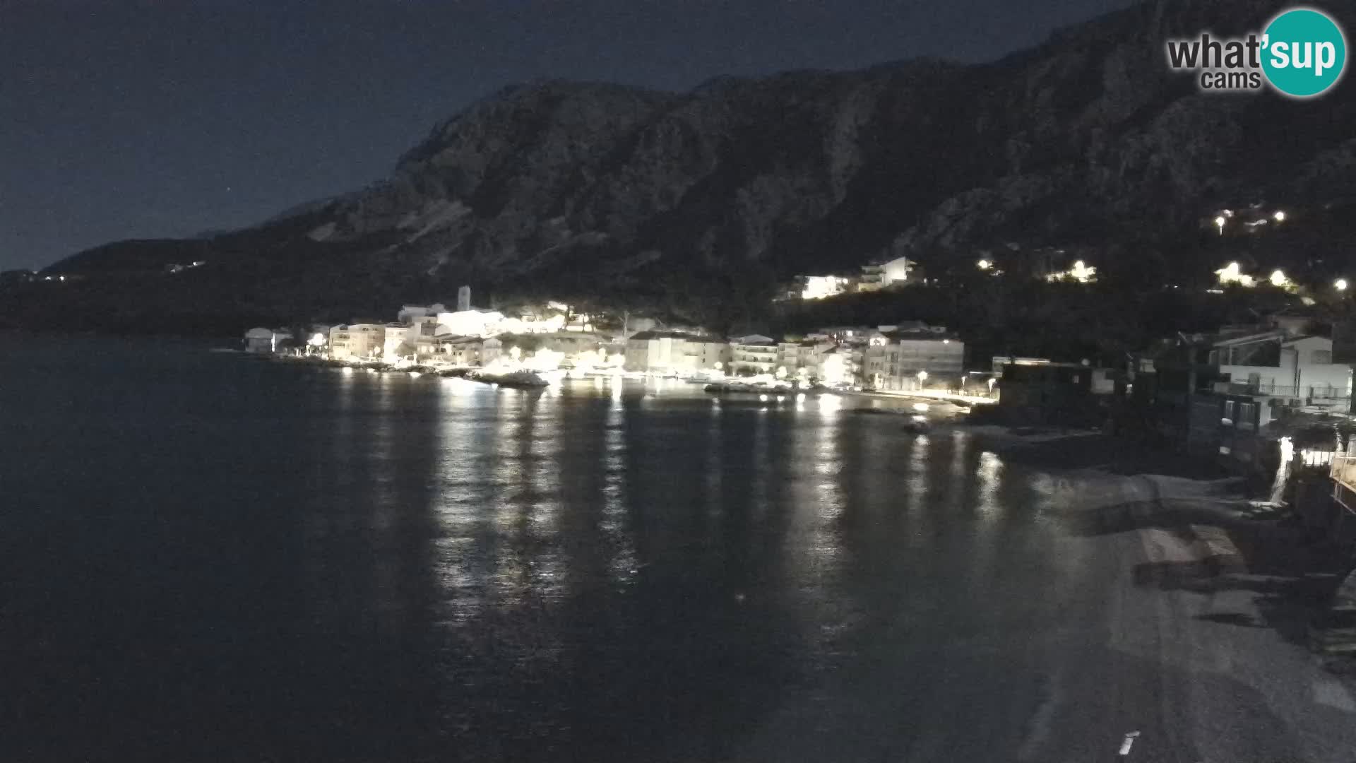 Web Kamera Drašnice (Podgora) – Plaža sa Apartmana Ober