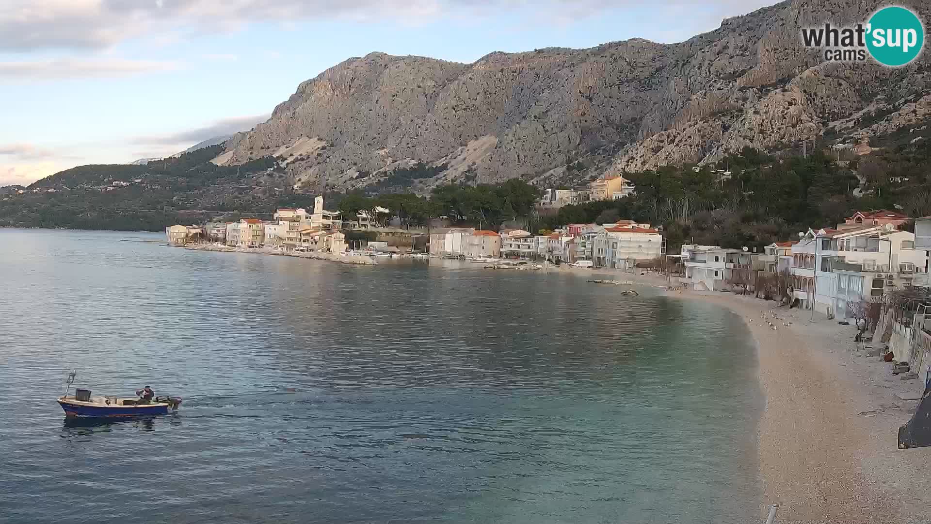 Web Kamera Drašnice (Podgora) – Plaža sa Apartmana Ober