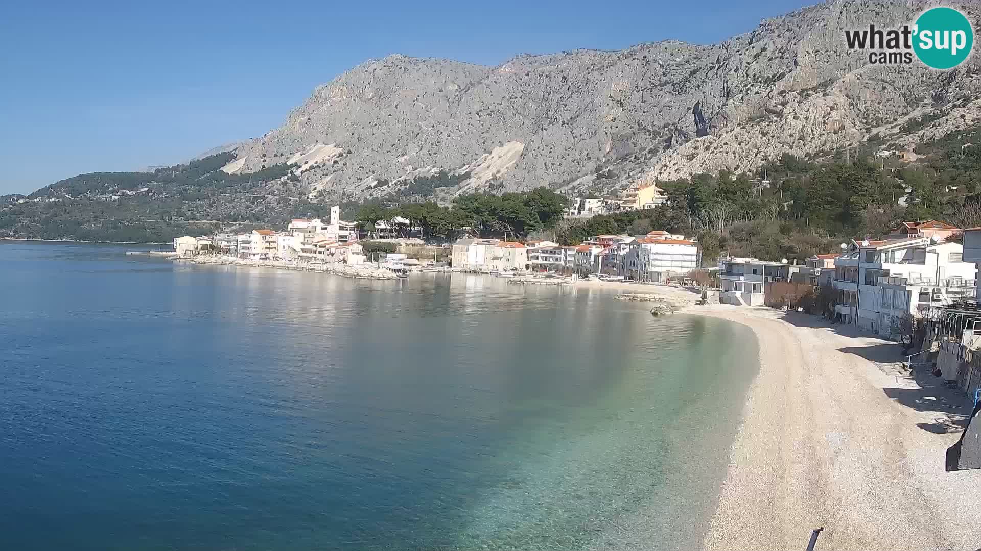 Web Kamera Drašnice (Podgora) – Plaža sa Apartmana Ober