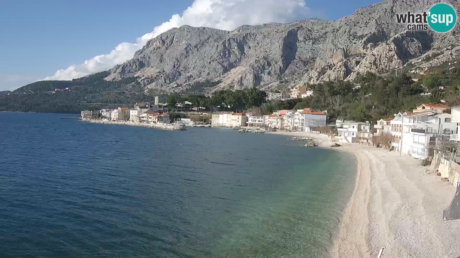 Web Kamera Drašnice (Podgora) – Plaža sa Apartmana Ober