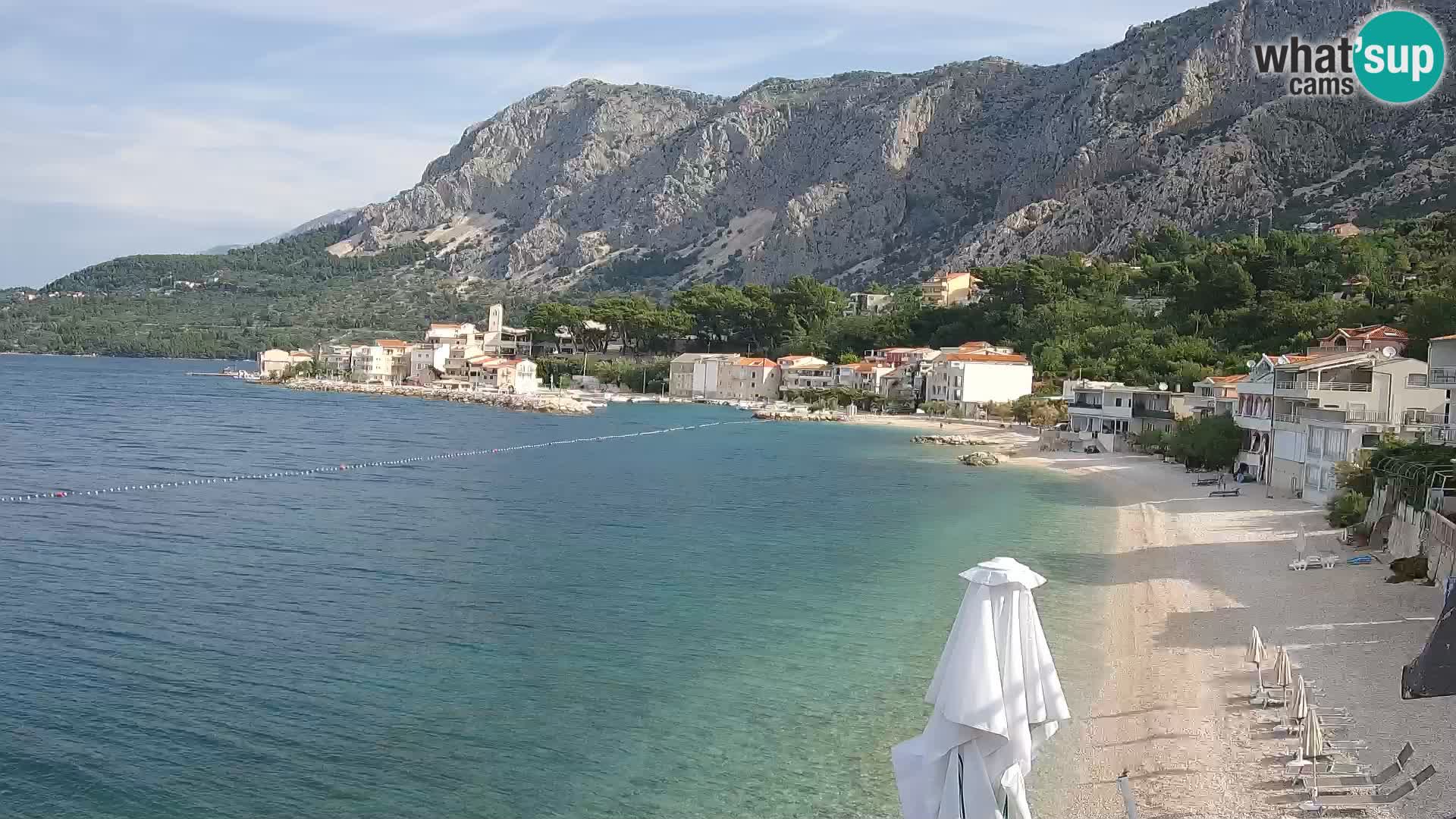 Web Kamera Drašnice (Podgora) – Plaža sa Apartmana Ober