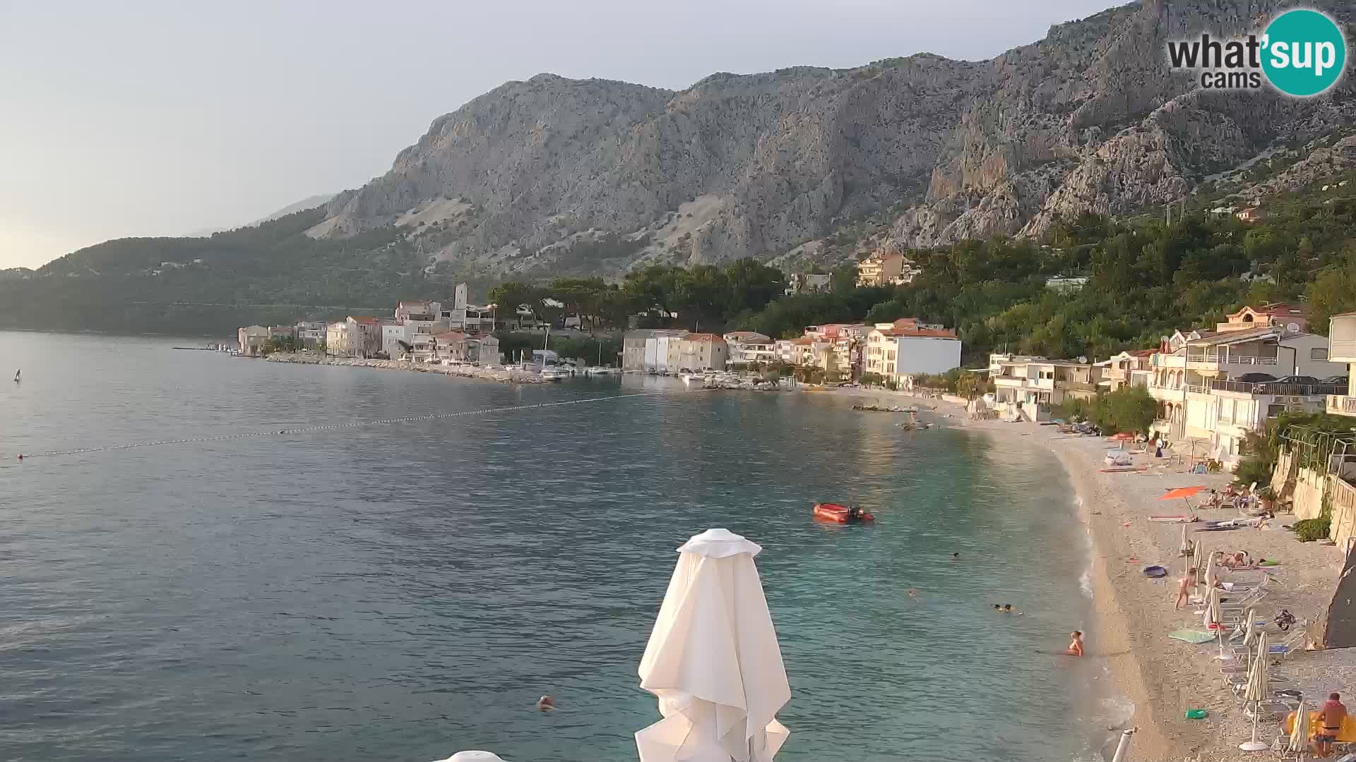 Web Kamera Drašnice (Podgora) – Plaža sa Apartmana Ober