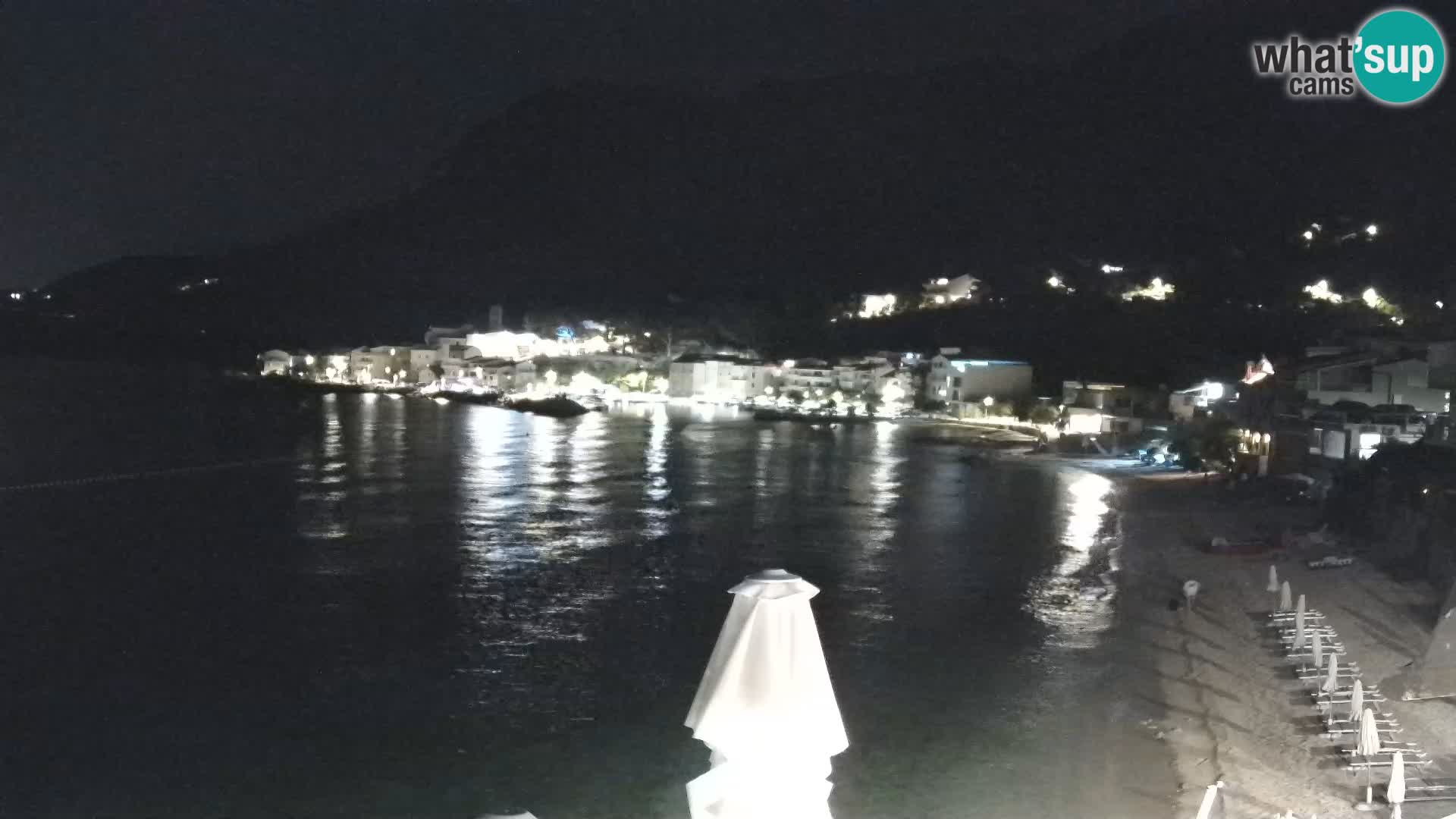 Web Kamera Drašnice (Podgora) – Plaža sa Apartmana Ober