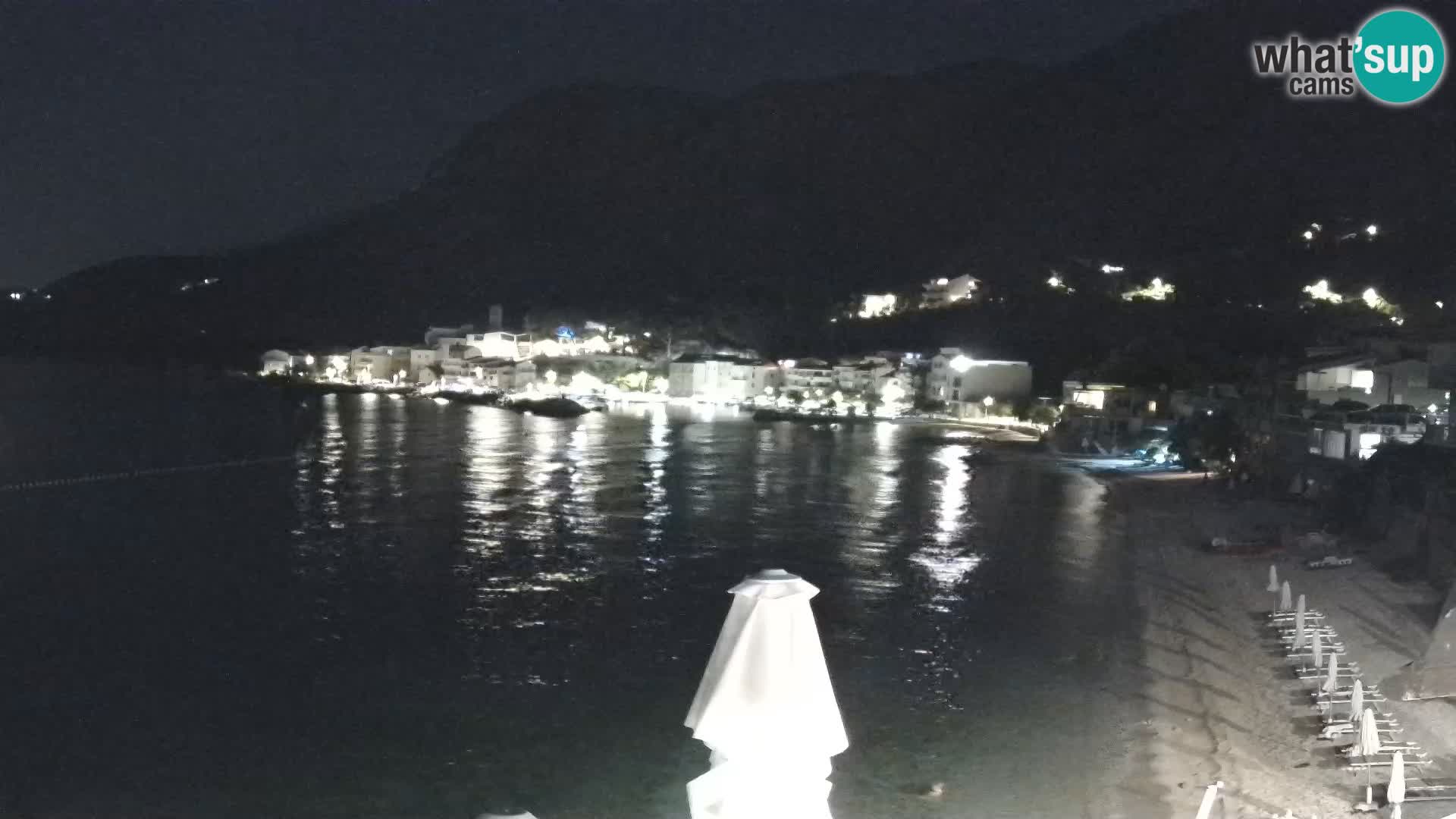 Web Kamera Drašnice (Podgora) – Plaža sa Apartmana Ober
