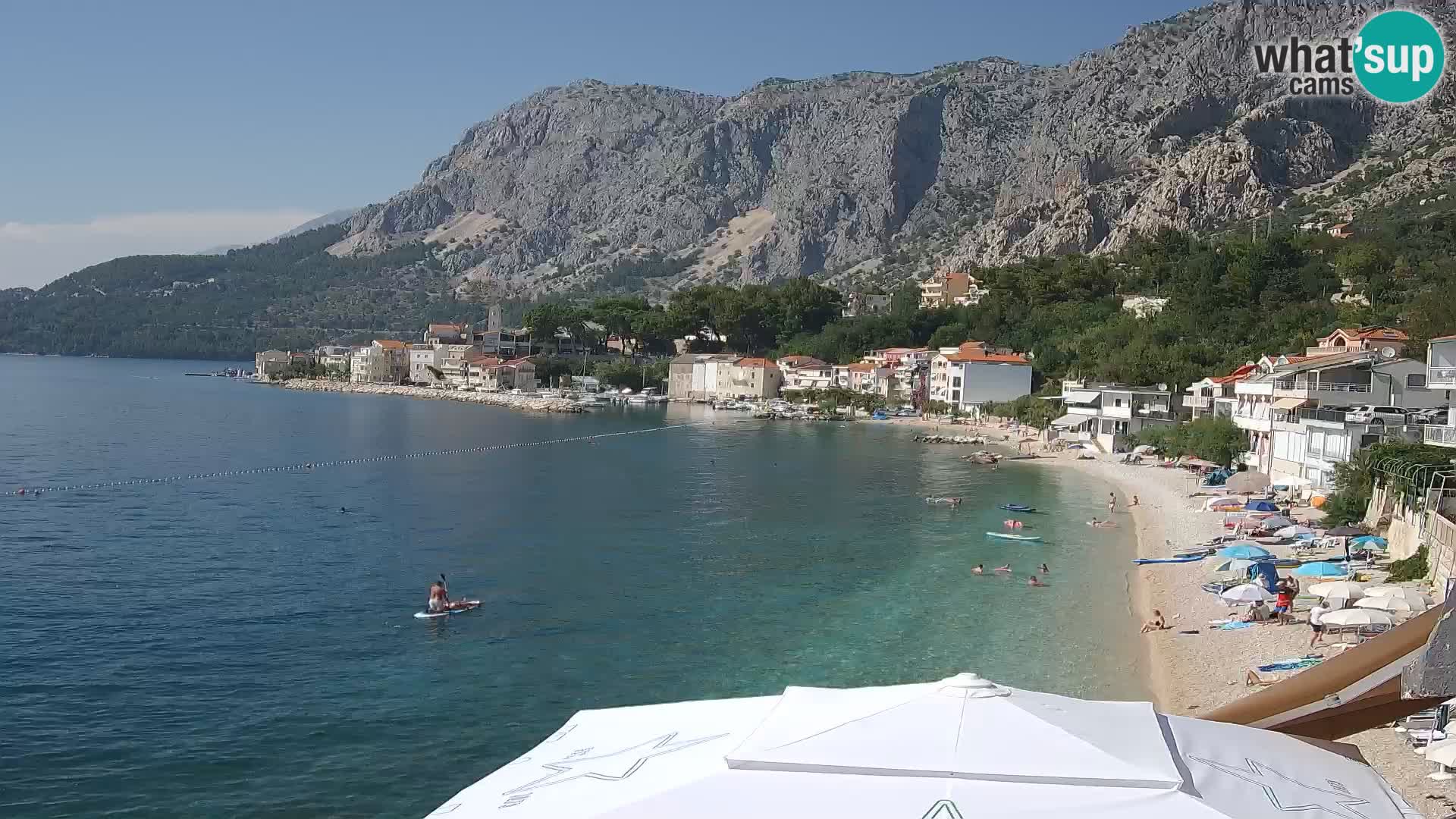 Web Kamera Drašnice (Podgora) – Plaža sa Apartmana Ober