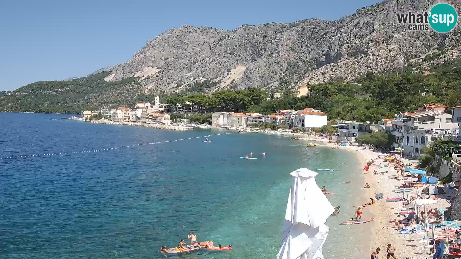 Web Kamera Drašnice (Podgora) – Plaža sa Apartmana Ober