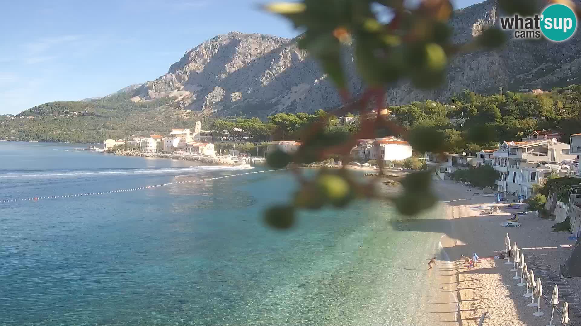 Web Kamera Drašnice (Podgora) – Plaža sa Apartmana Ober