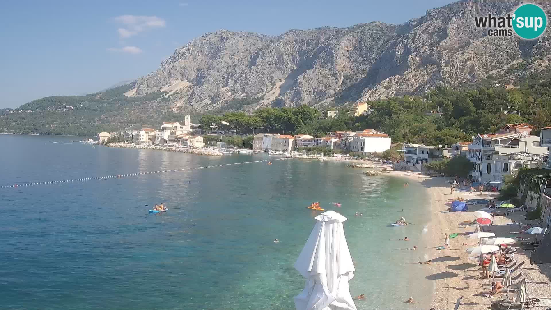 Web Kamera Drašnice (Podgora) – Plaža sa Apartmana Ober