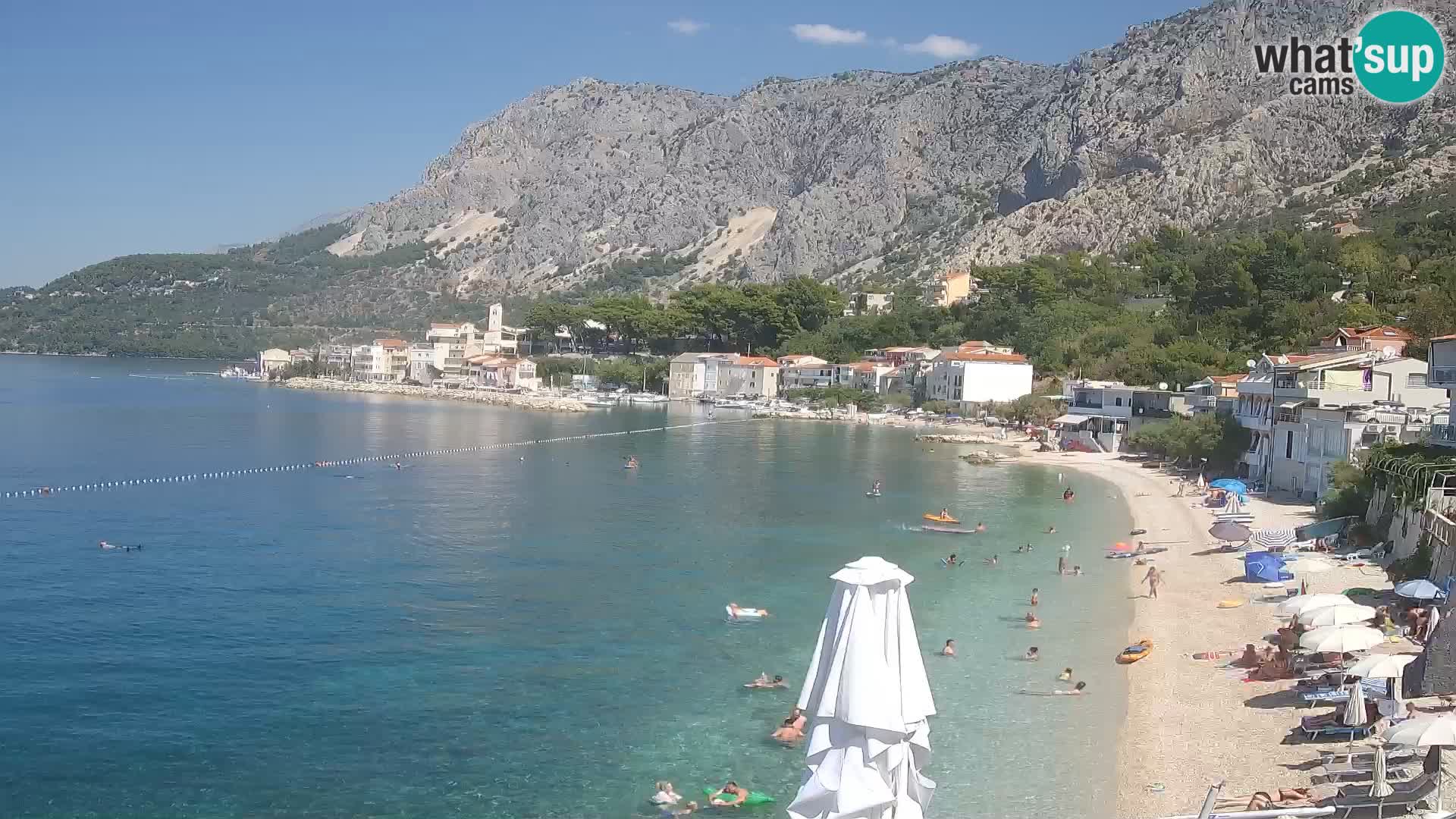 Webcam Drašnice (Podgora)  – Spiaggia