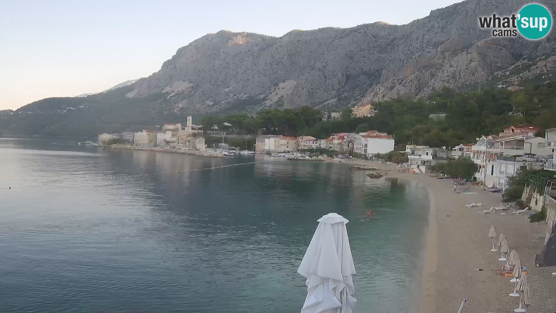 Web Kamera Drašnice (Podgora) – Plaža sa Apartmana Ober