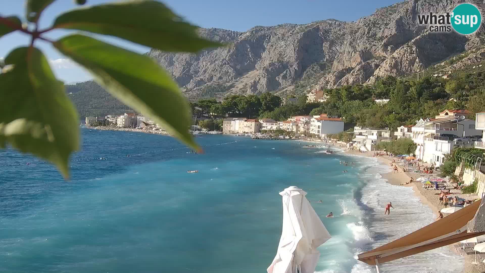 Web Kamera Drašnice (Podgora) – Plaža sa Apartmana Ober