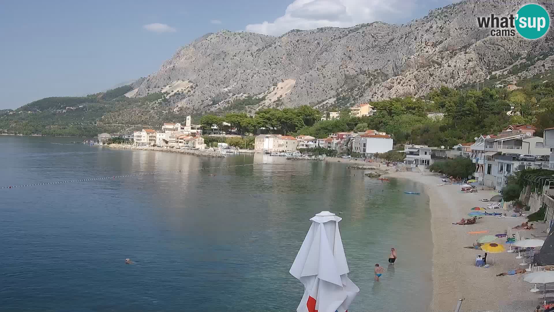 Web Kamera Drašnice (Podgora) – Plaža sa Apartmana Ober