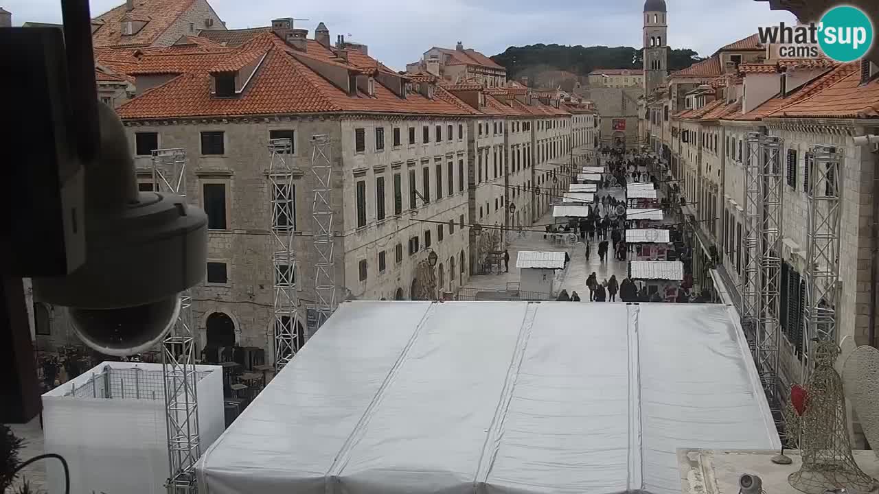 Kamera v zivo Dubrovnik – panorama na stari del mesta