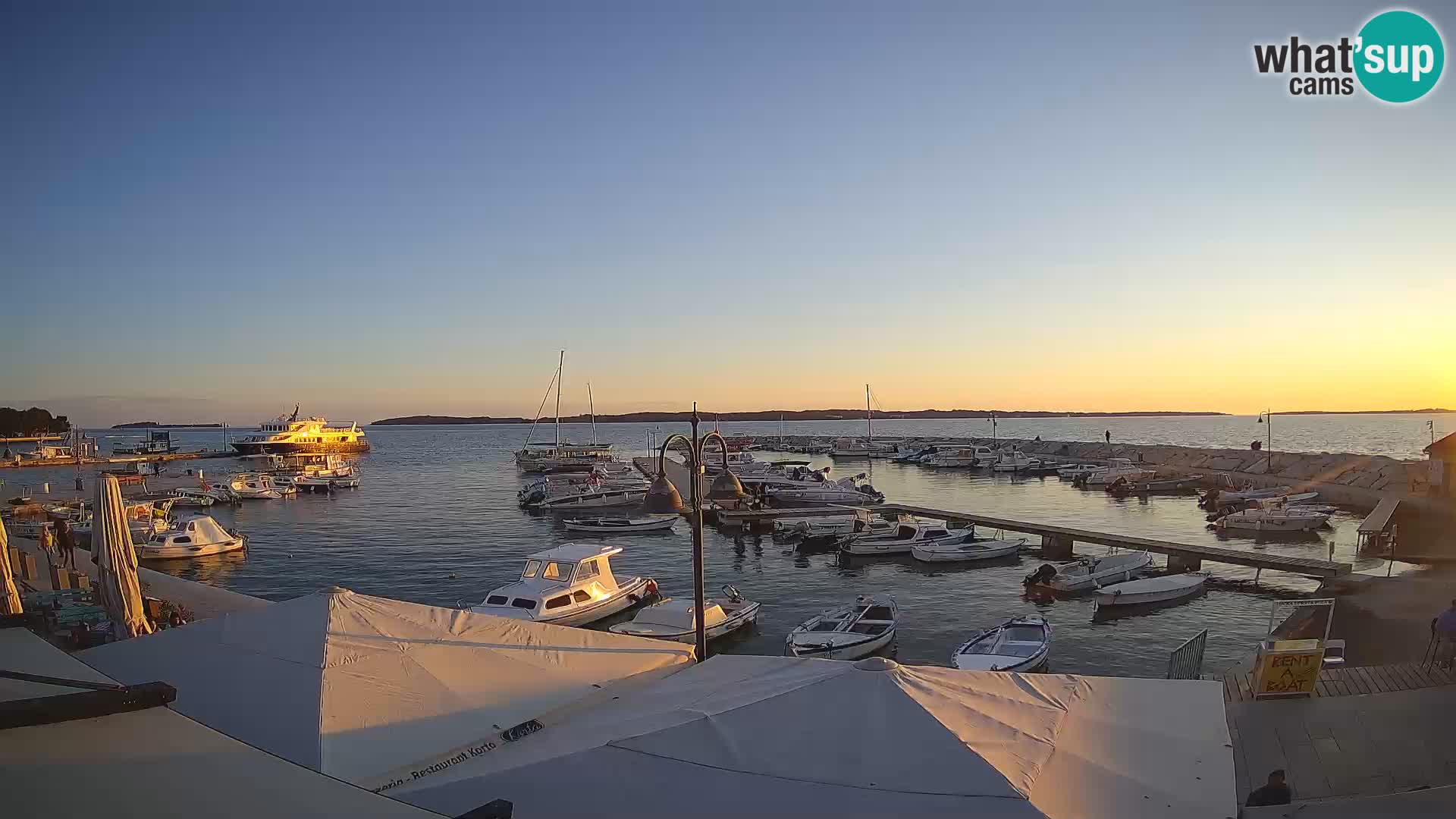Fažana webcam Riva und Stadthafen – Istrien