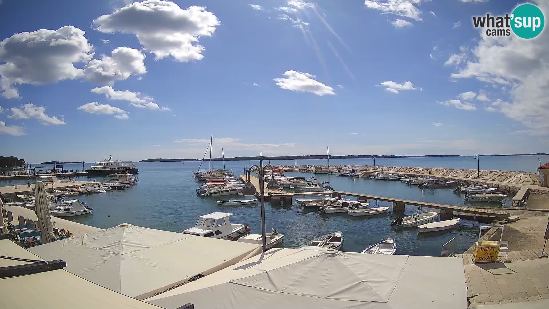 Fažana webcam Riva und Stadthafen – Istrien