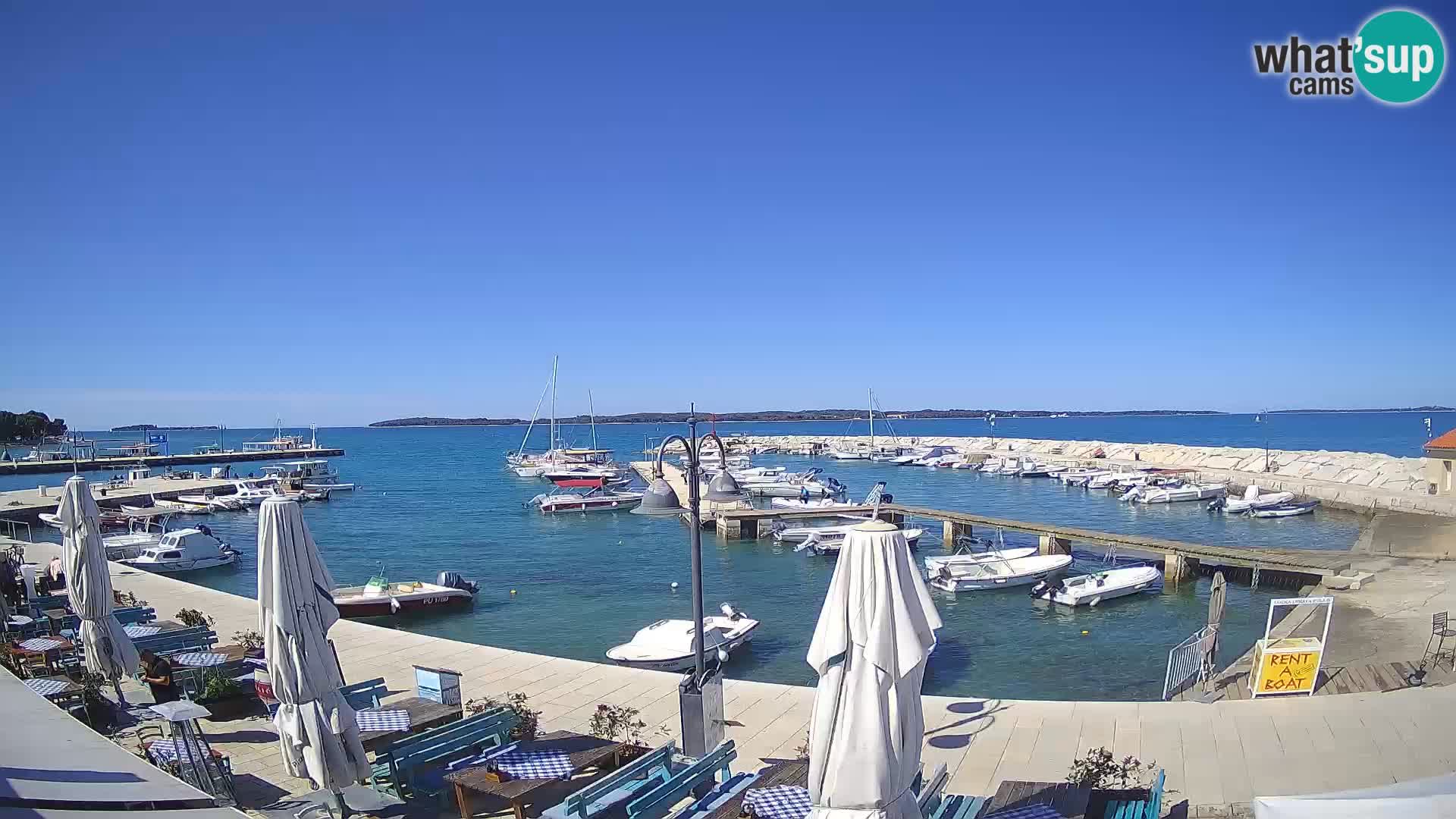 Fažana webcam Riva und Stadthafen – Istrien