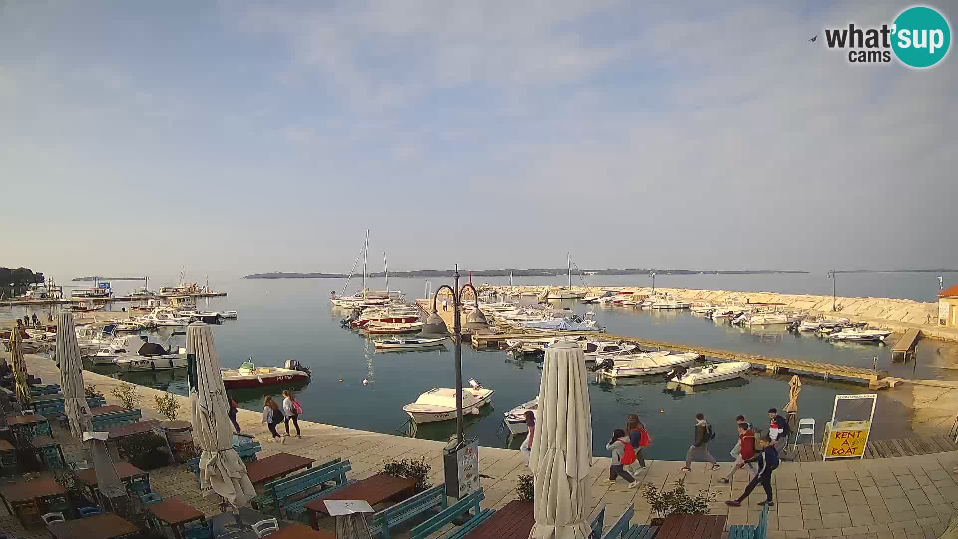 Fažana Camera en vivo riva y marina de la ciudad – Istria