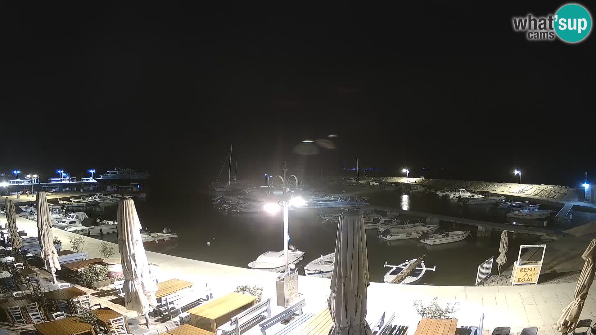 Webcam Fažana riva and city marina – Istria