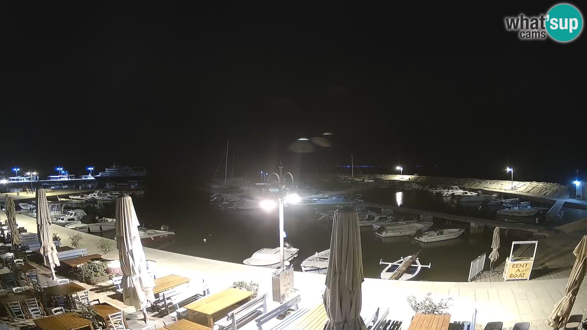 Spletna kamera Fažana riva in mestna marina – Istra