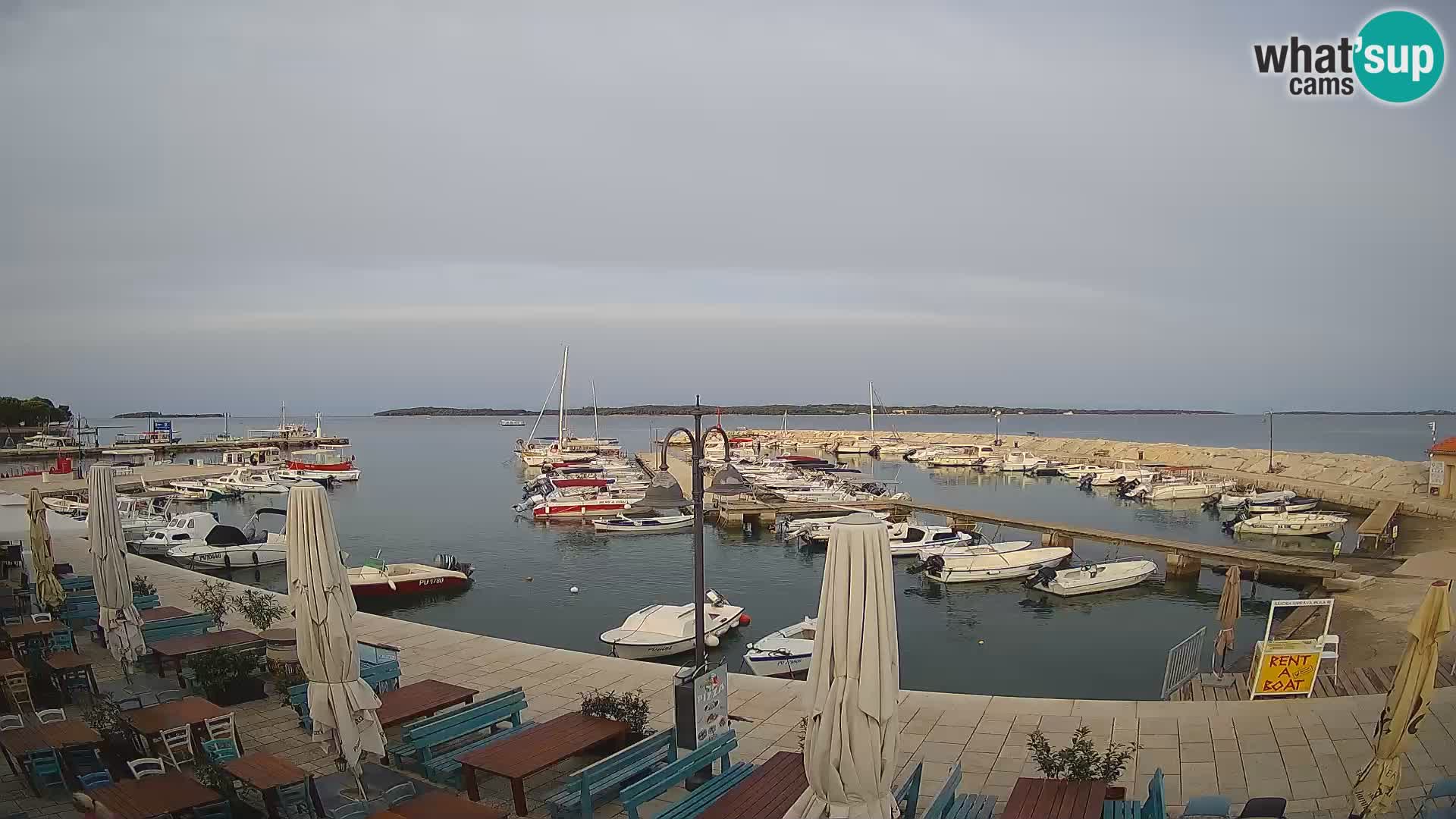 Webcam Fažana riva and city marina – Istria