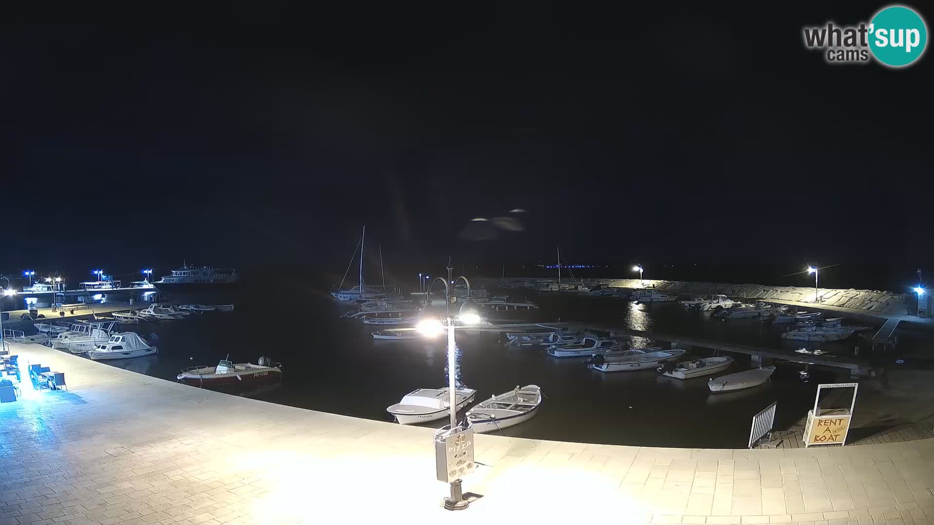 Fažana Camera en vivo riva y marina de la ciudad – Istria