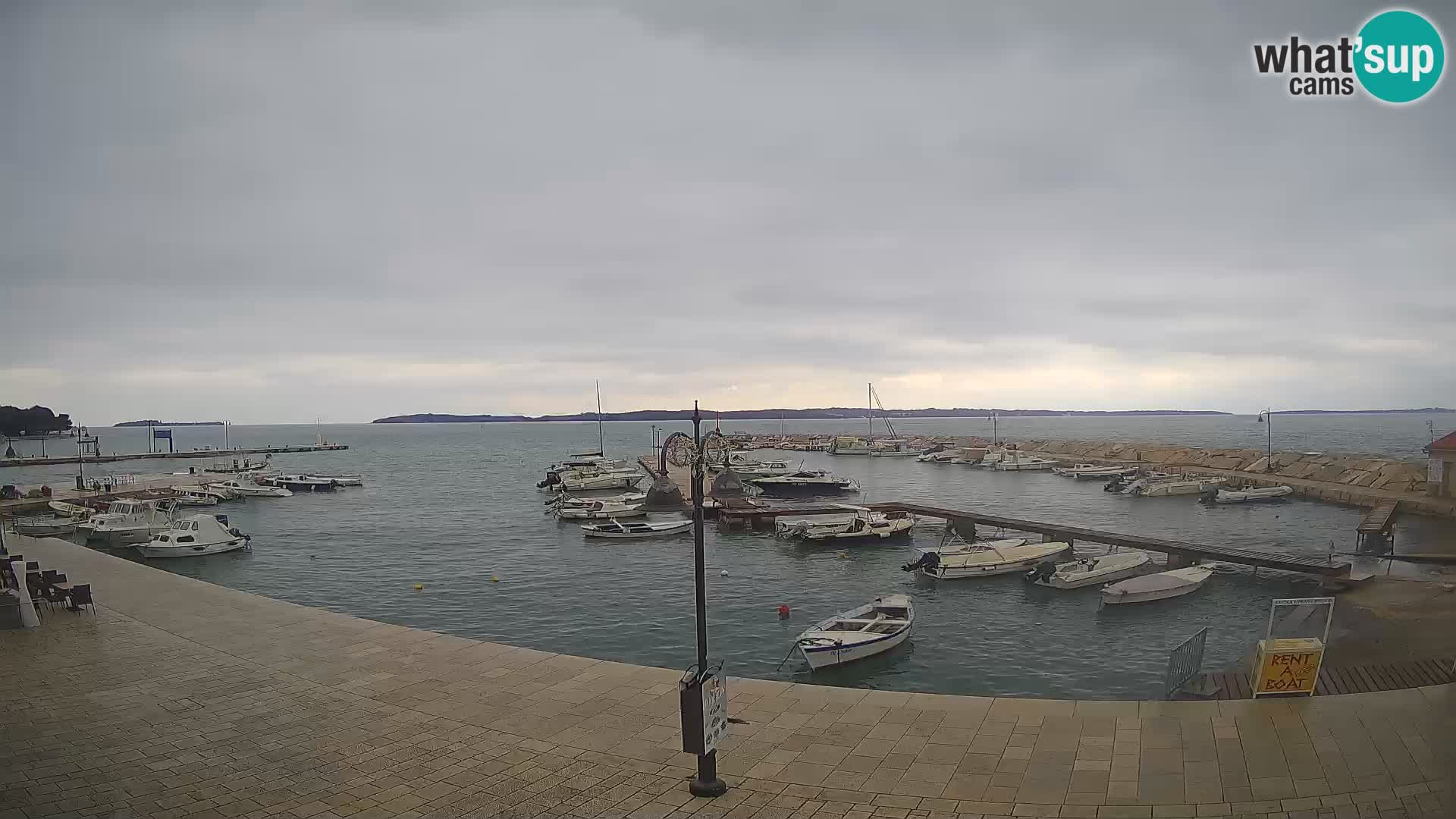 Fažana Camera en vivo riva y marina de la ciudad – Istria