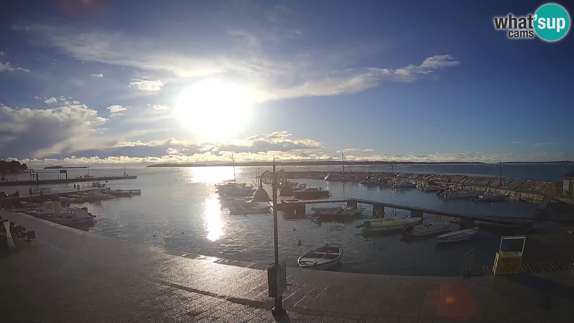 Fažana Camera en vivo riva y marina de la ciudad – Istria