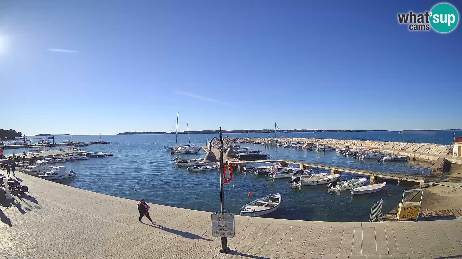 Fažana Camera en vivo riva y marina de la ciudad – Istria