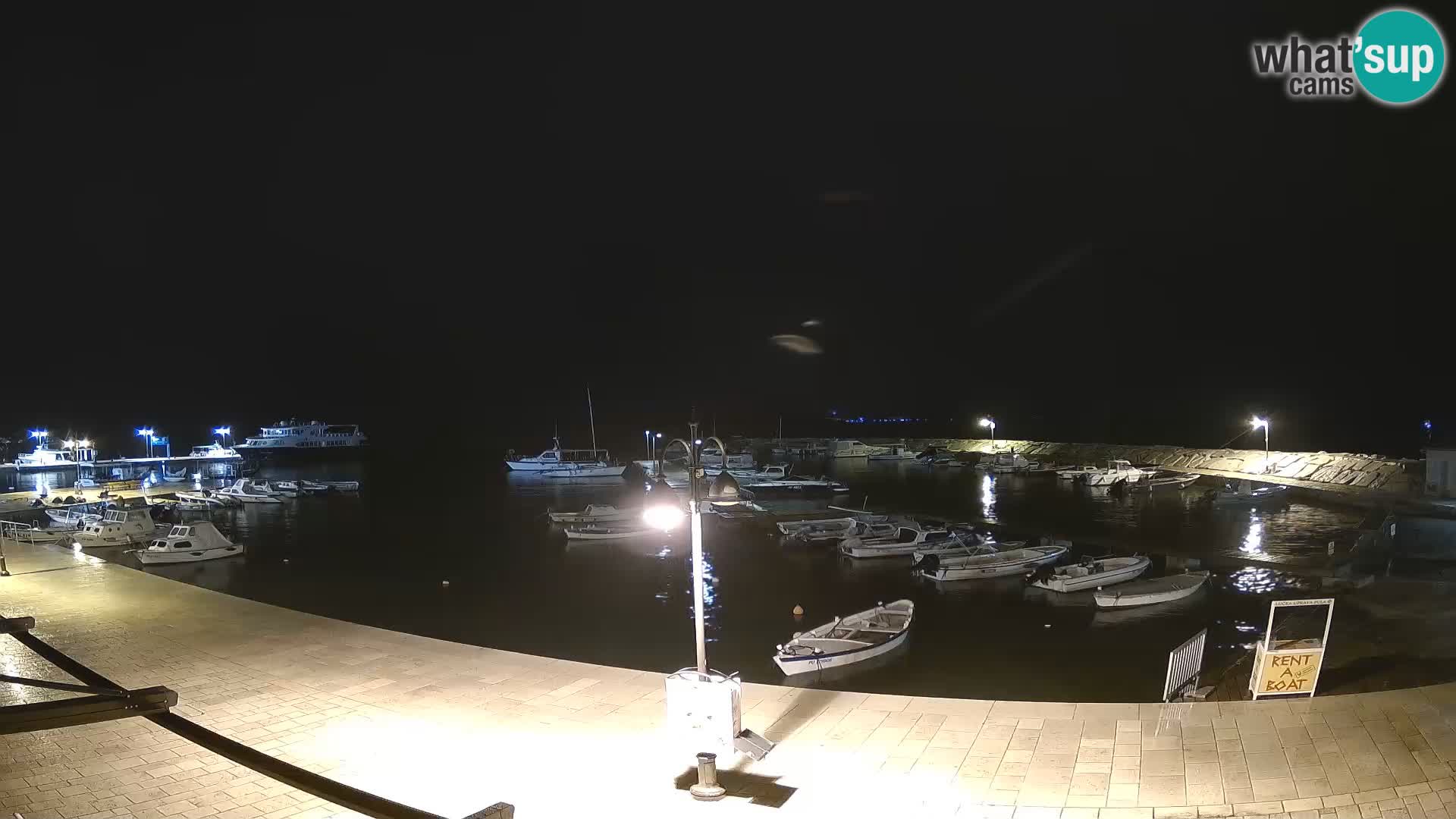 Fažana Camera en vivo riva y marina de la ciudad – Istria