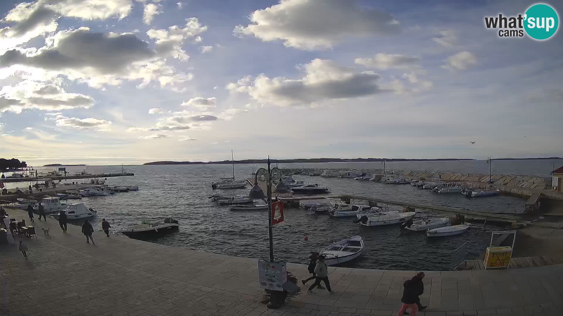 Fažana Camera en vivo riva y marina de la ciudad – Istria