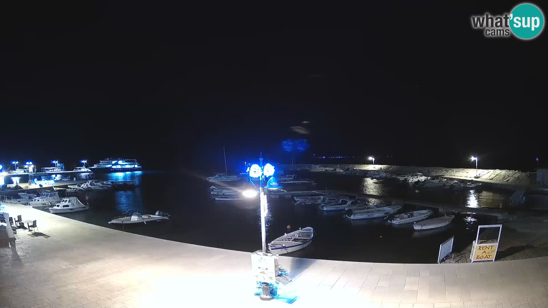 Fažana Camera en vivo riva y marina de la ciudad – Istria