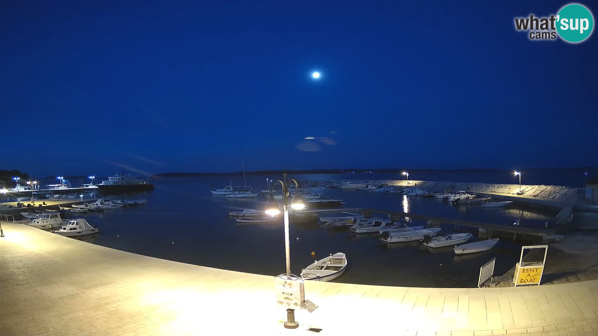 Fažana Camera en vivo riva y marina de la ciudad – Istria