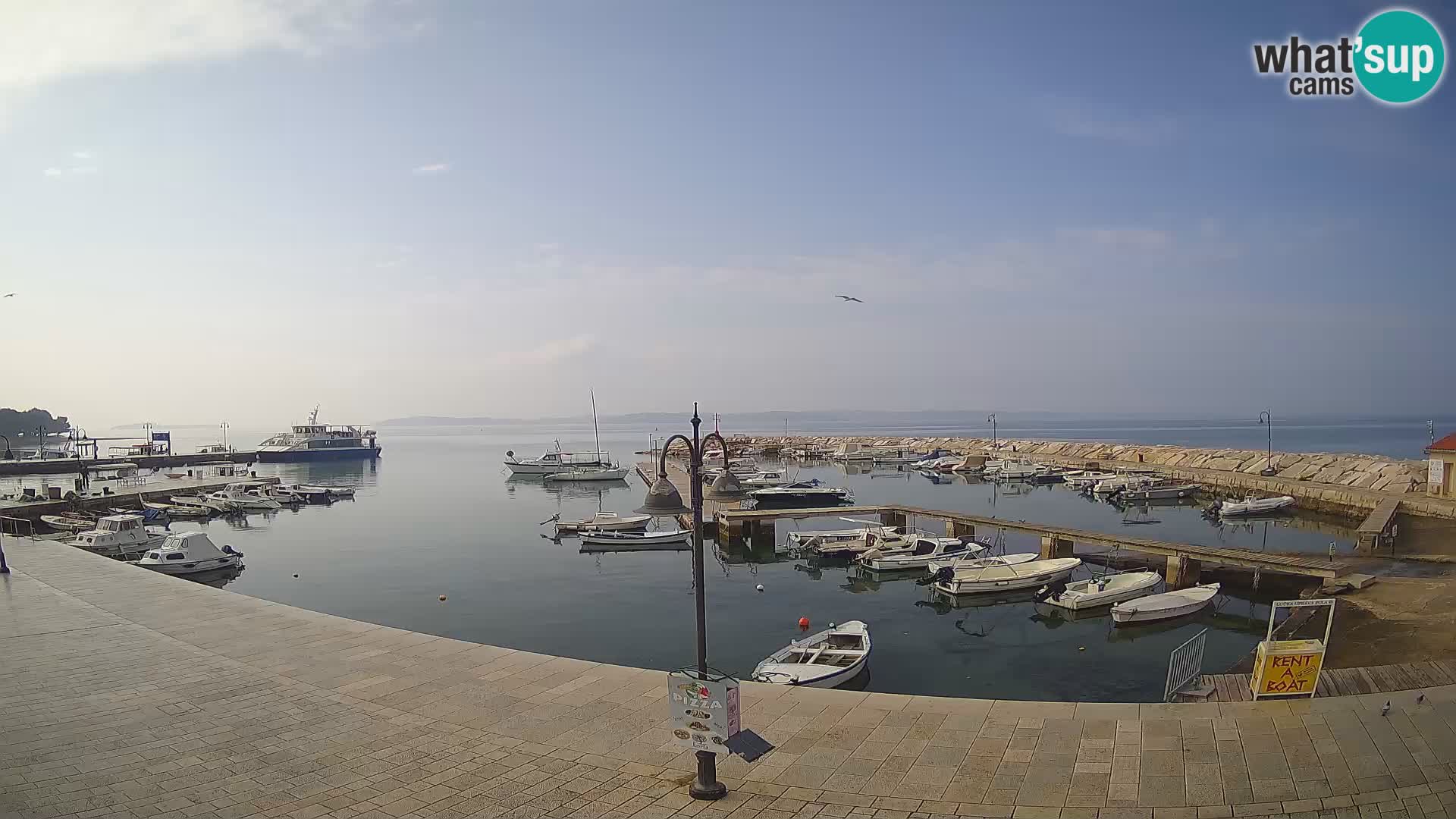 Fažana Camera en vivo riva y marina de la ciudad – Istria