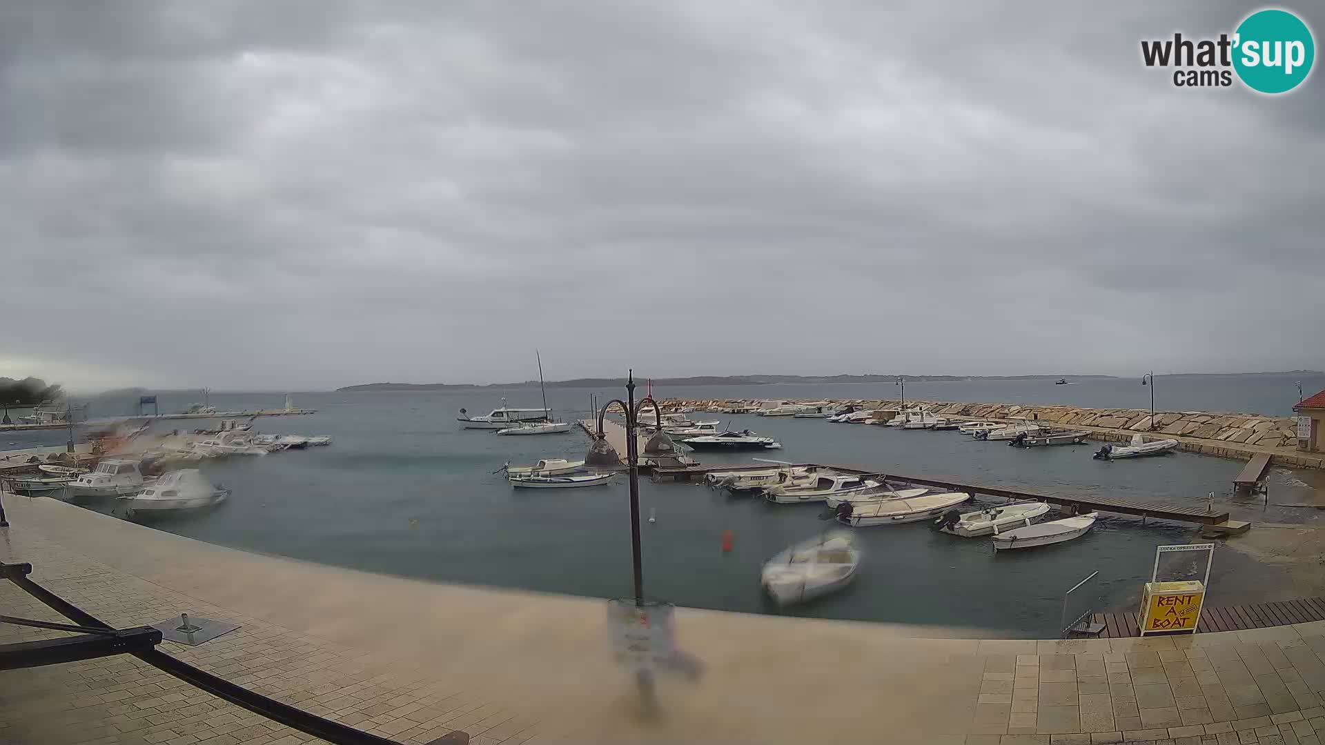 Fažana Camera en vivo riva y marina de la ciudad – Istria