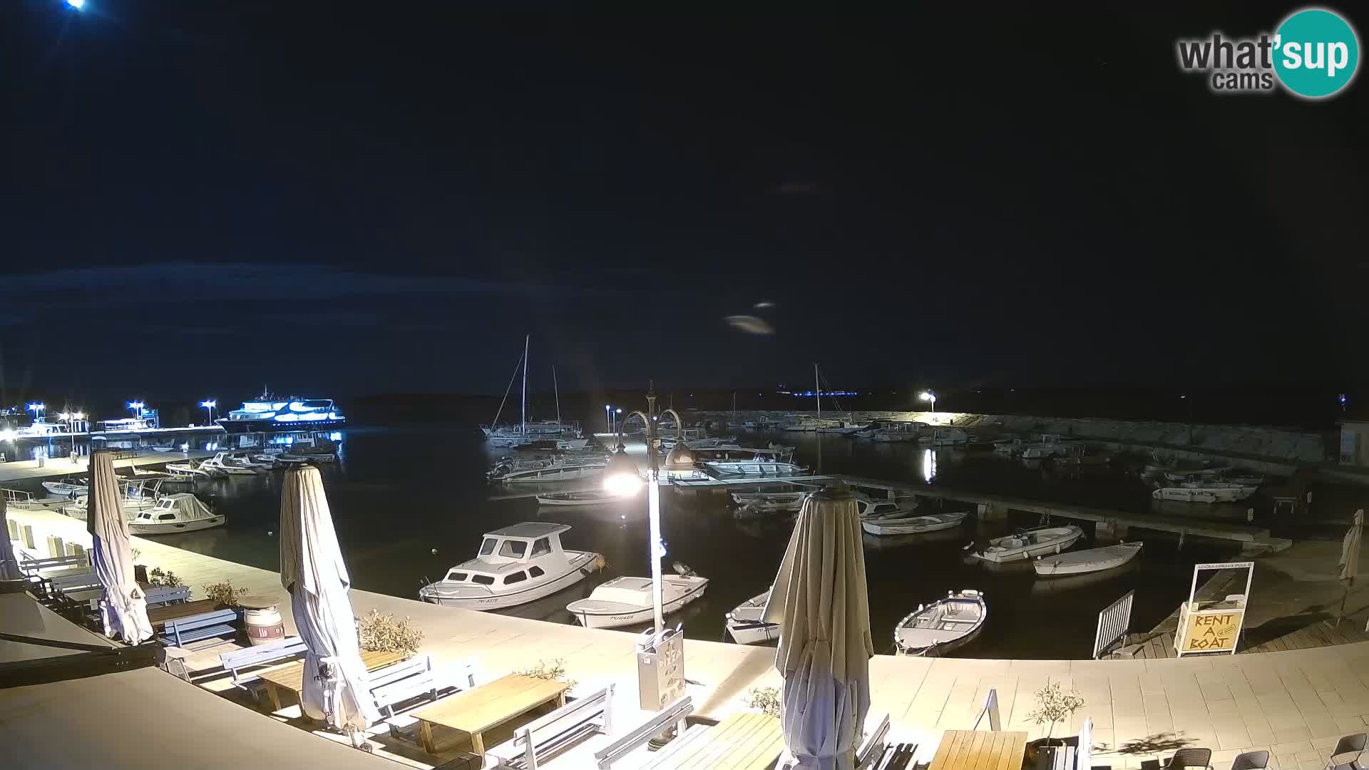 Spletna kamera Fažana riva in mestna marina – Istra