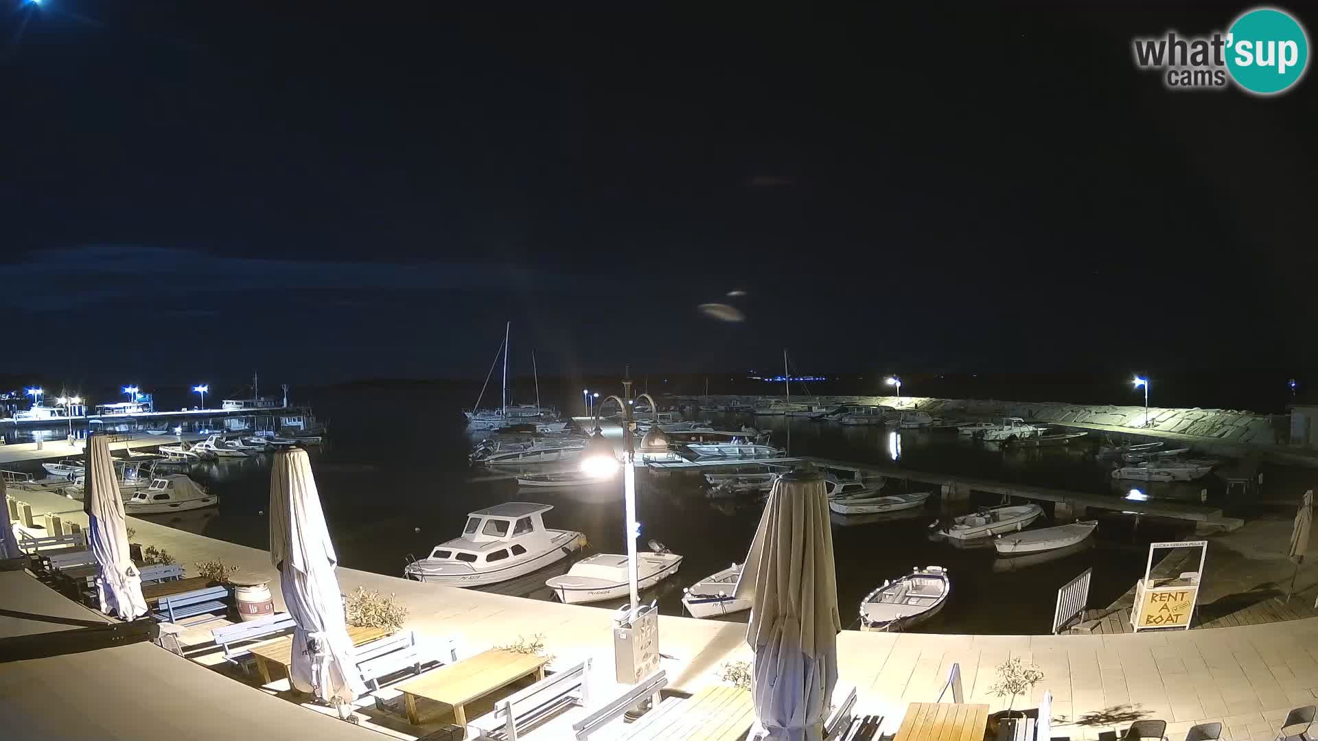 Fažana Camera en vivo riva y marina de la ciudad – Istria