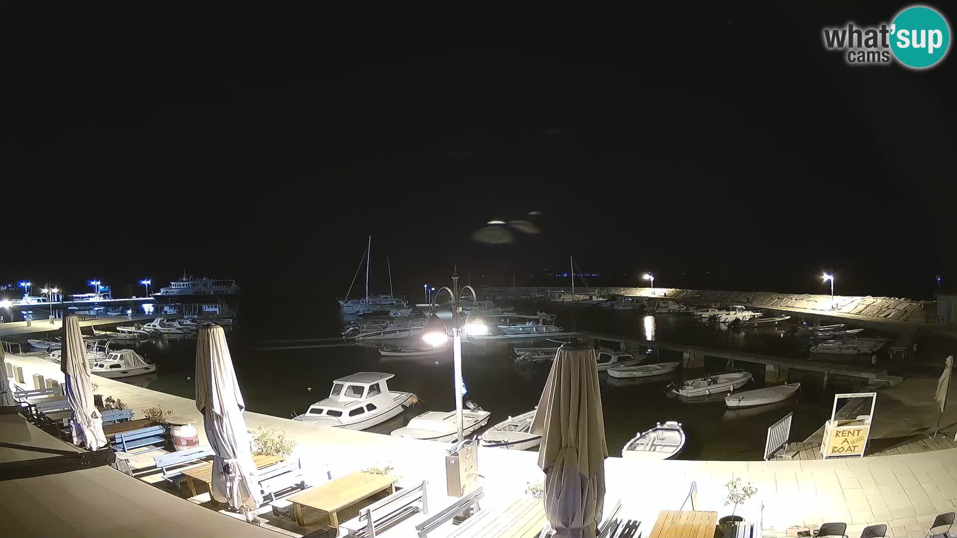 Webcam Fažana riva and city marina – Istria