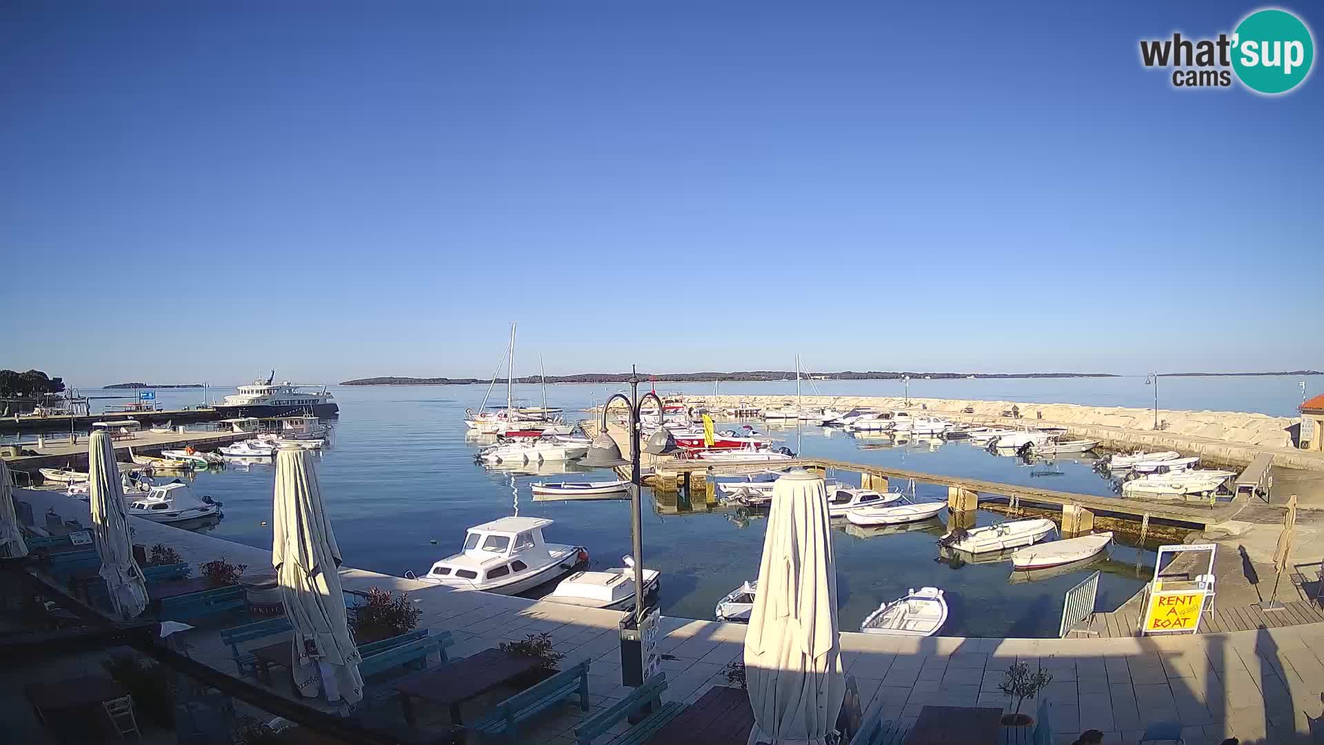 Fažana Livecam riva et marina de la ville – Istrie