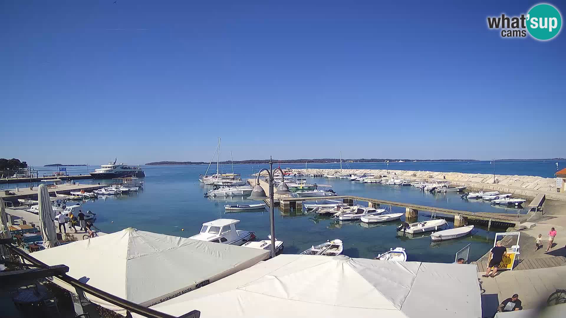 Spletna kamera Fažana riva in mestna marina – Istra