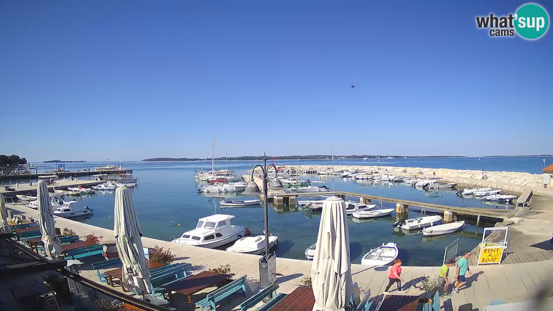 Spletna kamera Fažana riva in mestna marina – Istra