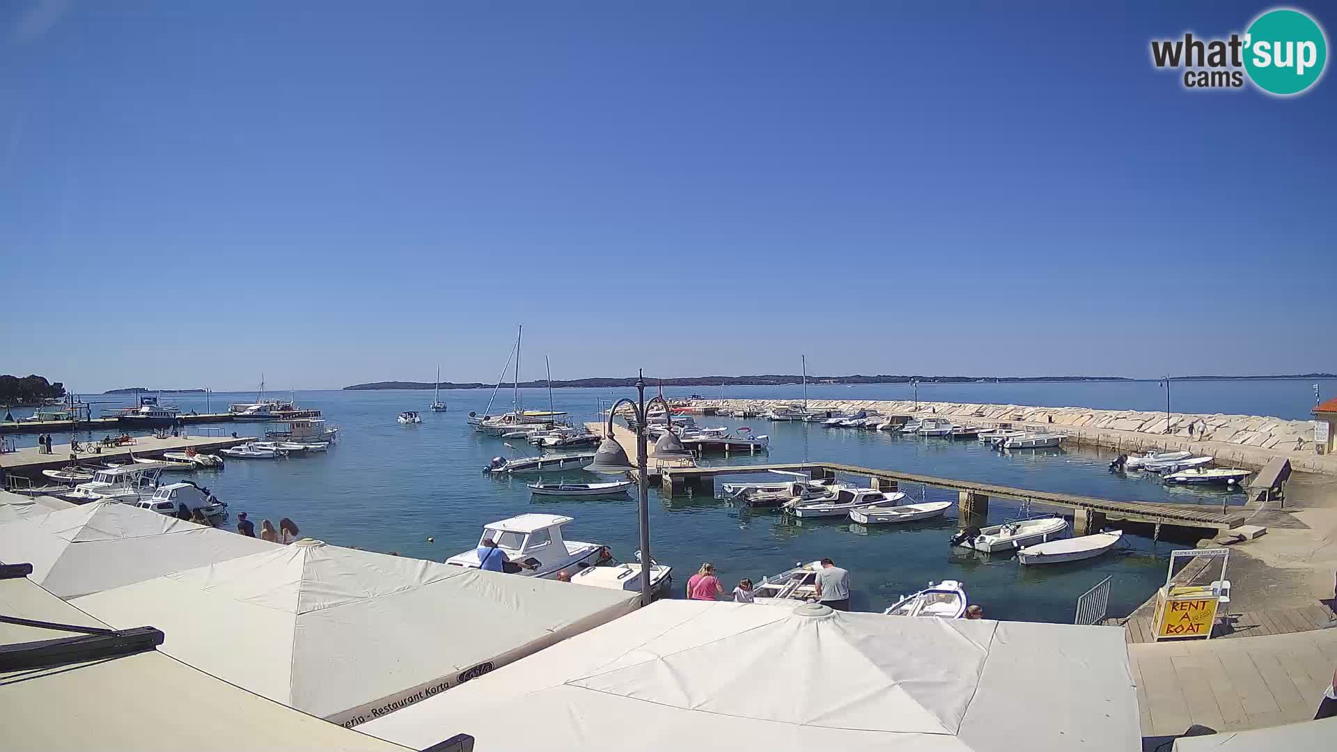 Webcam Fažana riva and city marina – Istria
