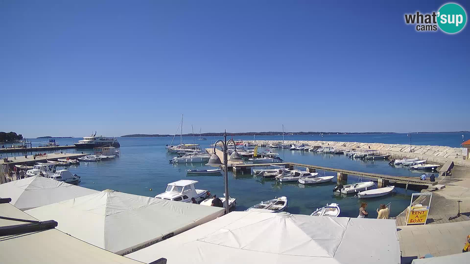 Webcam Fažana riva and city marina – Istria
